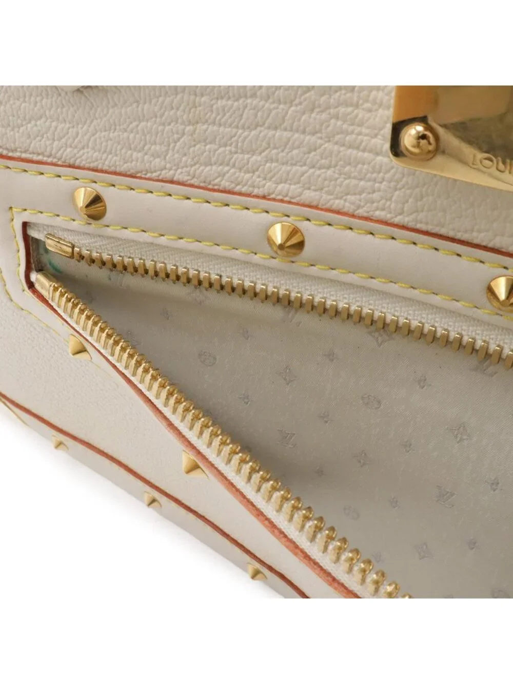 Louis Vuitton Suhali Fabulo Tote Studs Leather Blanc White
